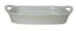 Corning French White Stoneware 3QT-2.8L 9.3X13.3 Oblong Handle Baking Dish Used. Price: $20.92.