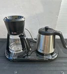 Mr Coffee All One Pour Over Brewer Black Stainless Open. Price: $49.99.
