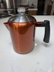 Mixpresso Copper Stainless Steel Coffee Percolator, Stovetop, 37 Oz, 2 - 8 Cups Used. Price: $18.00.