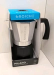 Grosche Milano Stovetop Espresso Maker Moka Pot 6 Cup 9.3 Oz, Black New. Price: $29.99.
