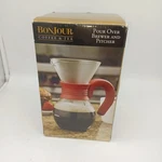 Bonjour Coffee & Tea 20-OZ. Pour Over Glass Brewer Pitcher Red Handle (ofc) New. Price: $24.99.