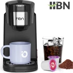 Hbn Single Serve Coffee Maker For K-cup&ground With 10OZ Stainless Steel New. Price: $59.99.