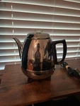 Vintage General Electric Percolator 13P30 Pot Belly Chrome Coffee Maker Works Used. Price: $55.00.