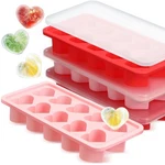 Pcs Heart Shaped Ice Cube Trays With Lids, 1.5 Inch Large 40 Holes Silicone... New. Price: $31.07.