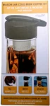 Cold Brew Coffee Maker Kit: Wide Mouth Mason Jar With Screw Top Pour Spout Lid New. Price: $23.00.