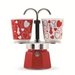 Bialetti Mini Express Mocha Set With 2 Heart Cups 90ML Nuovo. Price: $45.70.