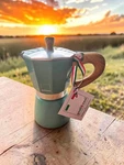 New Gnali & Zani Venice Sage Green Pot Stovetop Italian Espresso Maker 6 Cups. Price: $50.00.