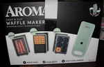 Aroma Swap & Flip Waffle Maker With Removable Plates: 3-IN-1 Panini Press, New. Price: $34.99.
