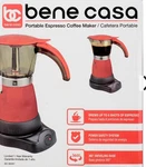 Bene Casa BC-90267 Portable Espresso Maker Red Cups 360 Swivel Base New. Price: $30.00.