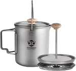 Argot Camping Titanium Pot French Press Coffee Maker Cooking With Light New. Price: $49.63.