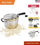 Enjoy Perfect Popcorn Every Time - 6 Qt Gearless Popper With Cool Touch Handles New. Price: $133.31.