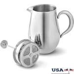 Unbreakable Stainless Steel French Press Coffee Maker W/ Thermal Insulation New. Price: $53.79.
