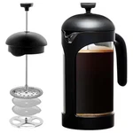 Ovente 34OZ 4-CUP Black French Press Coffee Maker New. Price: $16.65.