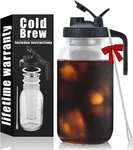 Cold Brew Mason Coffee Maker - Iced Pitcher With 64OZ, Black New. Price: $32.22.