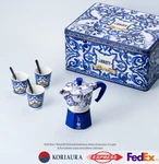 Bialetti Dolce & Gabbana Blu Moka 3 Gift Box Set Cups Muddlers Italy New. Price: $358.55.