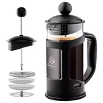 Ovente 3-CUP Black French Press Cafetire Coffee And Tea Maker With Glass & Scoop New. Price: $12.98.