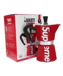New Supreme SS19 Limited Edition Bialetti Moka Express Red Italian Coffee Maker. Price: $240.00.