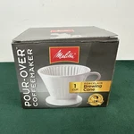 Melitta Pour-over Coffeemaker 1 Cup Porcelain Brewing Cone White Dripper. Price: $24.99.