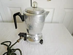 E.a.co Electric Aluminum 8 Cup Coffee Pot Maker Complete #5437 Vintage Work #29A Used. Price: $30.00.