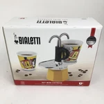 Bialetti Mini Express Lichtenstein Set Espresso Coffeemaker Cup 2.8 Oz Open. Price: $89.99.