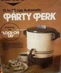 New Vintage West Bend Party Perk Automatic Coffee Maker 58122 Almond 12-22 Cup. Price: $29.50.