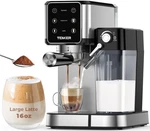 Tenker Espresso Machine 20 Bar, Cappuccino With Automatic Milk Frother Open. Price: $100.57.