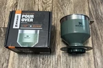 Stanley Camping Pour Over Hammer Green Personal Coffee Filter Travel Cup Open. Price: $26.50.