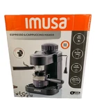 Imusa Espresso & Cappuccino Maker Black 4-CUPS New. Price: $25.99.