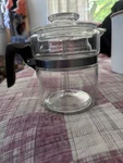 Vintage Pyrex Cup 7824B Coffee Pot Stovetop Clear Glass Used. Price: $40.00.