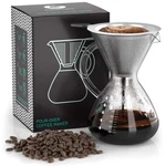 Pour Over Coffee Maker - 27OZ High Heat Borosilicate Glass With Reusable Stai... New. Price: $36.67.