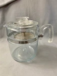 Vintage Pyrex Glass Flameware 7759 6-9 Cup Percolator Coffee Pot Complete Usa Used. Price: $99.99.