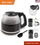 Classic 12-CUP Glass Coffee Carafe With Dripless Spout For Mr. Makers New. Price: $40.99.