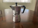 Primula Aluminum 3-CUP Stovetop Espresso Maker For Italian & Cuban Coffee Silver Open. Price: $27.50.