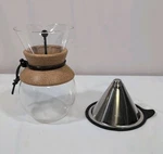 Bodum 11571-01 Pour Over Coffee Maker With Permanent Filter 34 Oz Black Used. Price: $24.99.