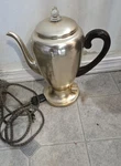 Nice Vintage Mirro-matic Electric Coffee Percolator 142GM 8 Cup Gold Tone Works Used. Price: $45.00.