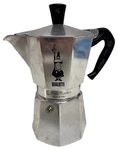 Bialetti Moka Express 4-CUPS Export Stovetop Espresso Maker Silver Used. Price: $25.00.
