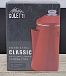 Coletti Enameled Steel 12-CUP Percolator Coffee Pot For Camping New. Price: $29.99.