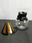 Bodum #157 4 Cup Pour Over Coffee Carafe With Filter Used. Price: $15.00.