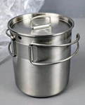 Gsi Outdoors Cooking Pot Glacier Stainless Steel W/retractable Handle & Lid 25OZ New. Price: $20.00.