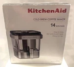 Kitchenaid Cold Brew Coffee Maker 28OZ Glass Stainless Steel KCM4212SX Open. Price: $70.00.
