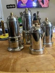 Vev Inox Stainless Steel Stovetop Espresso Moka Pots Set Of 4 Made Italy Used. Price: $135.00.