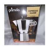 Brand New Primula Aluminum Stovetop Espresso Maker 9 Cup Silver Open. Price: $29.99.