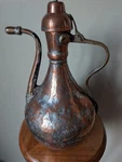 Imax Old World Hand Made Solid Copper Tinned Coffee Pot Pitcher With 15" Used. Price: $45.00.