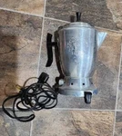 Vintage E. A. Co. Aluminum Electric Percolator Coffee Pot 4-8 Cup Model No. 5437 Used. Price: $25.00.