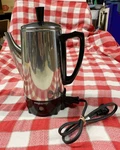 Vtg Presto 6 Stainless Steel Electric Percolator Coffee Pot Works 0282202 Used. Price: $24.99.