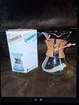 Vintage Mcm Chemex CM-207 Handblown Glass Coffee Maker 2-7 Cups Nos Nib Open. Price: $85.00.
