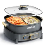 Stariver Hot Pot Electric Divider Large 6L Nonstick Double-flavor New. Price: $119.53.