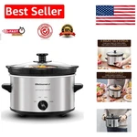 Elite MST-275XS Quart Electric Slow Cooker Stylish Stainless Steel Finish New. Price: $39.99.
