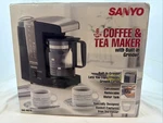 Sanyo Coffee & Tea Maker W/ Built-in Grinder SAC-MST6 Cups New Box Open. Price: $125.00.