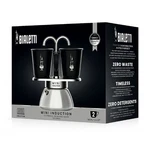 Bialetti Mini Express Induction + 2 Black Coffee Cups Stove Top Moka Pot Brand. Price: $69.10.
